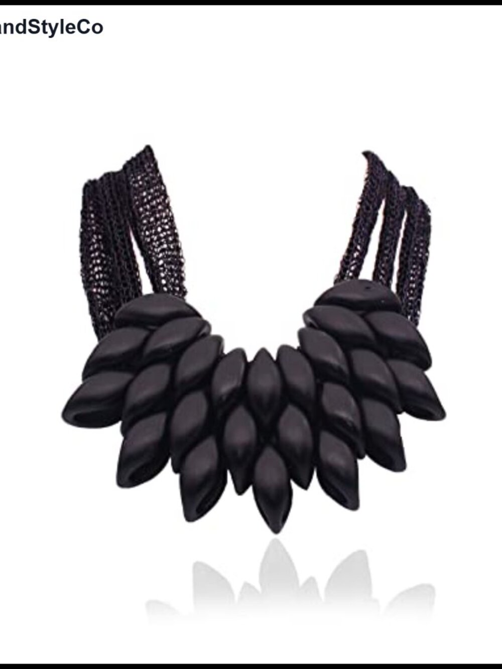 Chunky Layered Bib Choker Necklace Resin Alloy Statement Collar Jewelry Gift